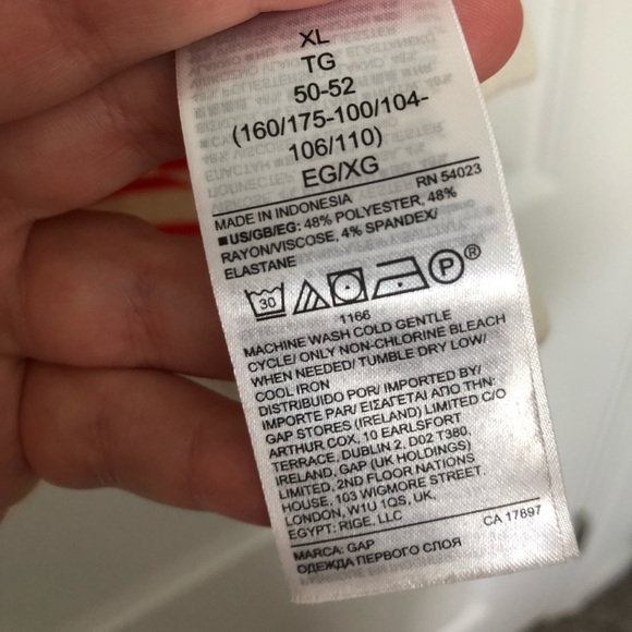 GAP orange & white striped sweater size XL - Picture 6 of 6